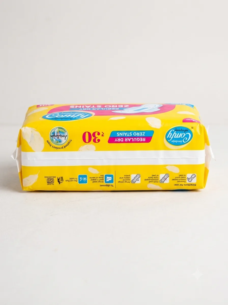 Amrutanjan Comfy Snug Fit Sanitary Pads (Regular Dry) - 6 Pads — 3