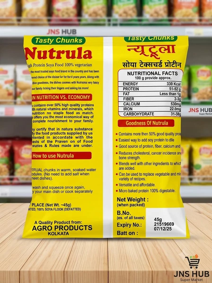 Nutrula Tasty Chunks - High Protein Soya Food (45g) — 2